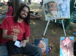 Diego Miranda fazia caricaturas no Parque do Ibirapuera